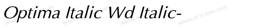 Optima Italic Wd Italic字体转换